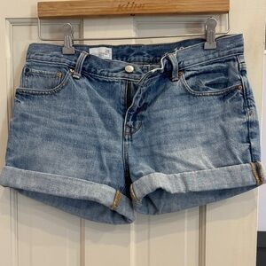 GAP Light Blue Rolled Cuff Denim Shorts